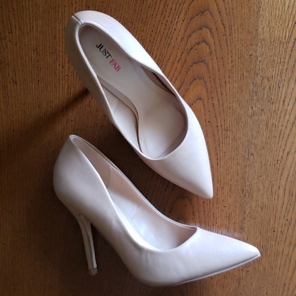 Just Fab nude stilettos